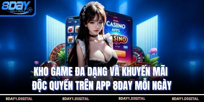Kho game đa dạng và khuyến mãi độc quyền trên app 8Day mỗi ngày
